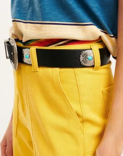 Femme Wild Ceinture en Cuir Kishi noire