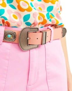 Best Wild Ceinture en Cuir Kishi rose