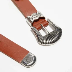 Discount Wild Ceinture en Cuir Marge marron