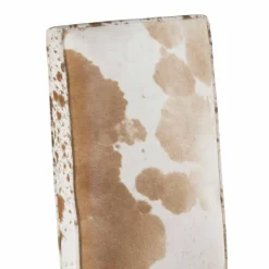 Bois & Chiffons Chaise à haut dossier en peau de vache Acacia Savage Naturel - 46x50x109 cm