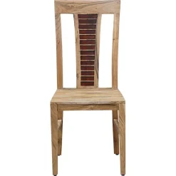 Bois & Chiffons Chaise bois bicolore acacia luxor brun/naturel - 45x45x103 cm