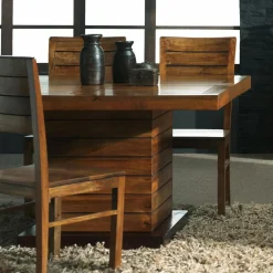 New Bois & Chiffons Chaise bois massif manguier herods marron - 45x45x98 cm