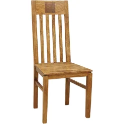 Discount Bois & Chiffons Chaise bois strié acacia verone marron - 45x43x103 cm