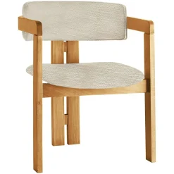Outlet Wooden Art Chaise Co gris clair/chêne - 58x76x49 cm