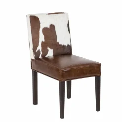 Bois & Chiffons Chaise en peau de vache Acacia Savage Naturel - 46x50x88 cm