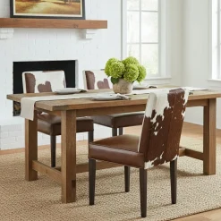 Bois & Chiffons Chaise en peau de vache Acacia Savage Naturel - 46x50x88 cm