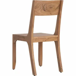 Clearance Bois & Chiffons Chaise exotique naturelle acacia arad marron - 43x50x85 cm