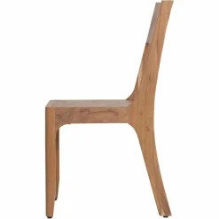 Clearance Bois & Chiffons Chaise exotique naturelle acacia arad marron - 43x50x85 cm