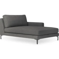 Mazzini Sofas Chaise Longue Droite Venus gris foncé - 160x104x90 cm