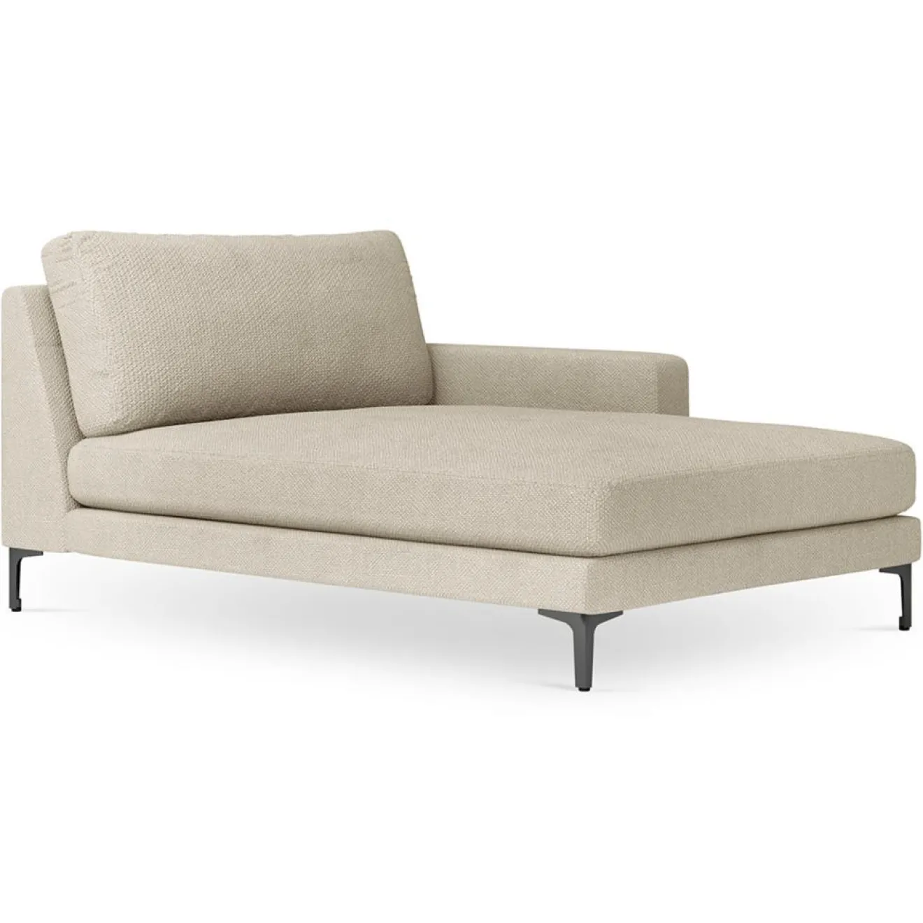 Best Mazzini Sofas Chaise Longue Droite Venus beige - 160x104x90 cm