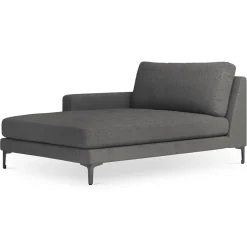 Mazzini Sofas Chaise Longue Gauche Venus gris foncé - 160x104x90 cm