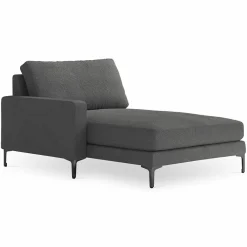 Mazzini Sofas Chaise Longue Gauche Venus gris foncé - 160x104x90 cm