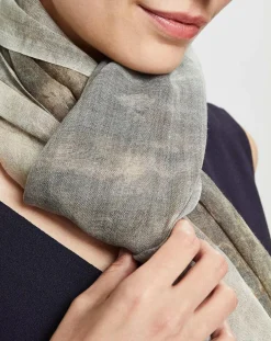 Femme Petrusse Écharpe 100% Laine Un cepage/beige - 60x190 cm