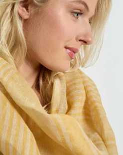 Femme Petrusse Écharpe 100% Lin Paille blé - 50x190 cm