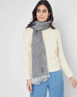 Femme Petrusse Écharpe 100% Lin Volage Graphite - 60x190 cm