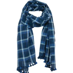 Hot Petrusse Écharpe Amares en Coton bleue - 85x200 cm