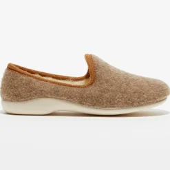 Clearance Apologie Studio Chaussons charentais fourrés en Laine beiges