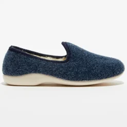 Online Apologie Studio Chaussons charentais fourrés en Laine marine