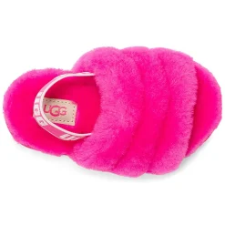 Discount Ugg Chaussons en Peau de Mouton Fluff Yeah roses