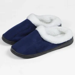 Homme Admas Chaussons en Peau de Mouton bleus