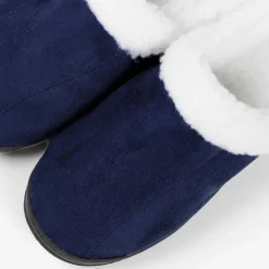 Homme Admas Chaussons en Peau de Mouton bleus