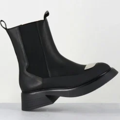 Hot Garrice Lab Chelsea Boots en Cuir bike noires