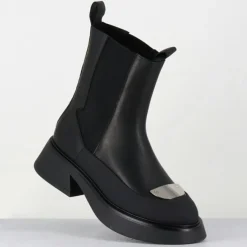 Hot Garrice Lab Chelsea Boots en Cuir bike noires