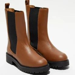Online Apologie Chelsea Boots en Cuir Carmen camel