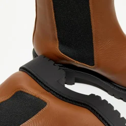 Online Apologie Chelsea Boots en Cuir Carmen camel