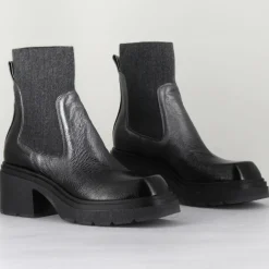 Sale Garrice Lab Chelsea boots en Cuir Gusto anthracite - Talon 6 cm