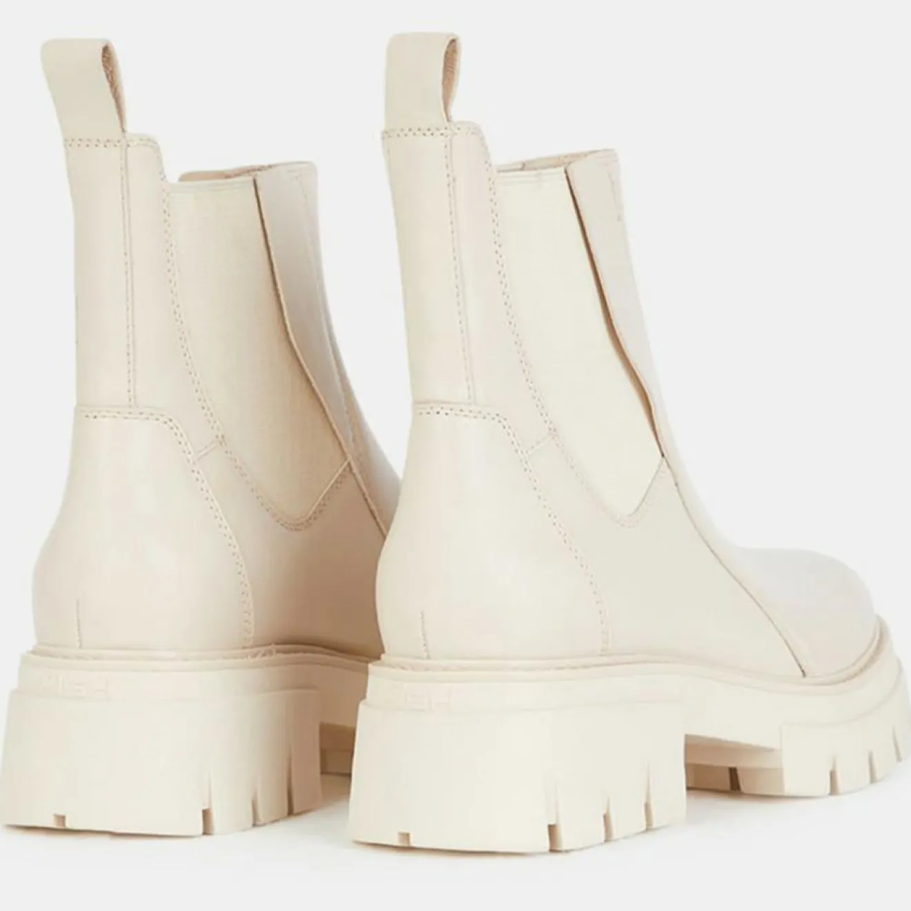 Best Ash Chelsea Boots en Cuir Links beiges - Talon 6 cm