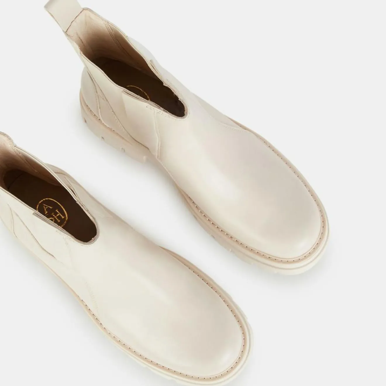 Best Ash Chelsea Boots en Cuir Links beiges - Talon 6 cm