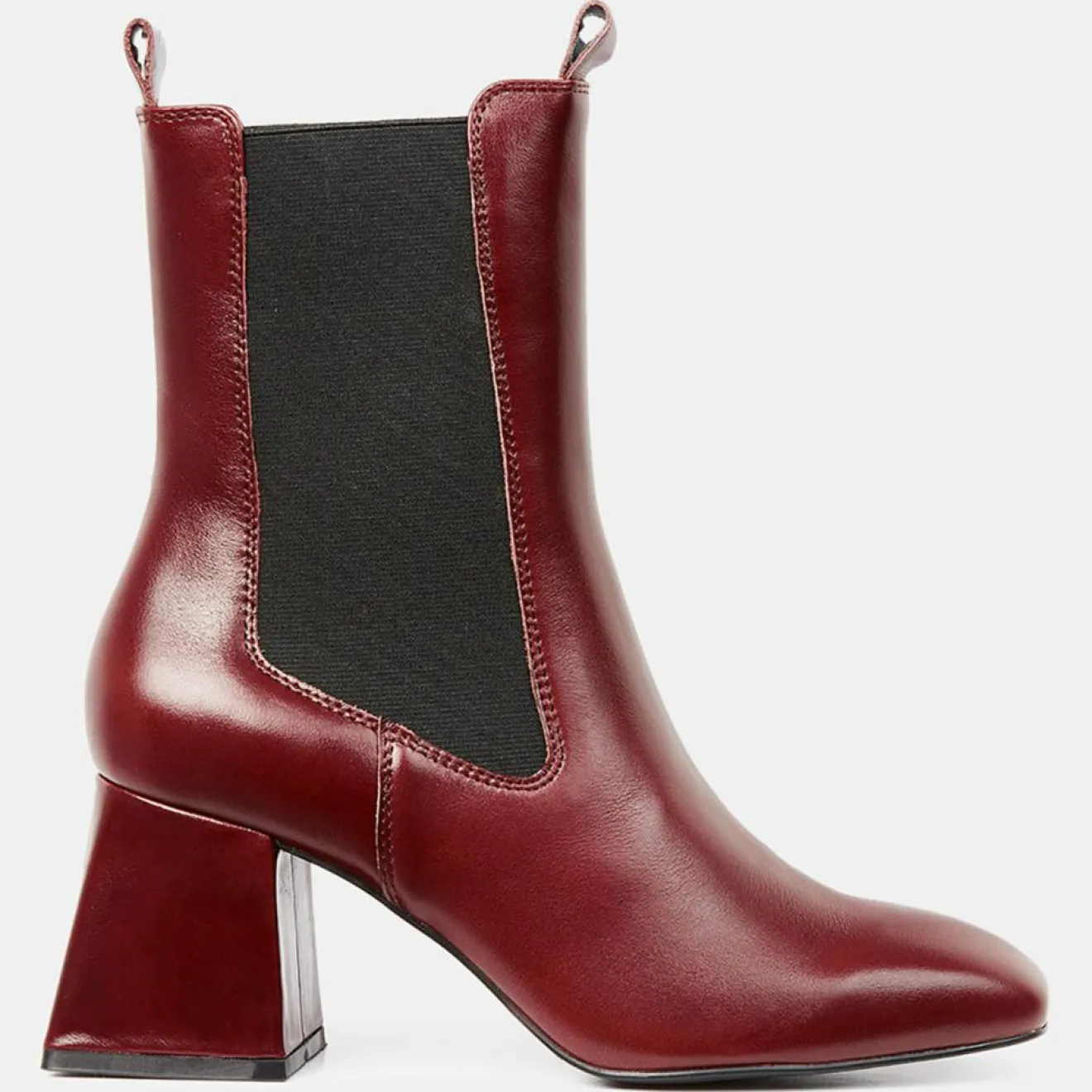 Femme Galeries Lafayette Chelsea Boots en Cuir marron - Talon 7 cm