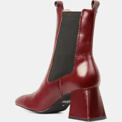 Femme Galeries Lafayette Chelsea Boots en Cuir marron - Talon 7 cm