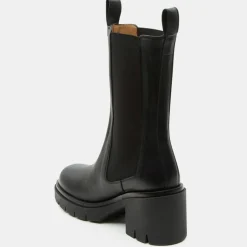 New Flattered Chelsea Boots en Cuir Mid noires - Talon 8 cm