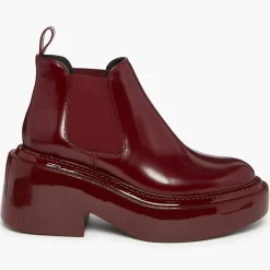 Femme Sonia Rykiel Chelsea boots en Cuir Montresor bordeaux - Talon 6 cm