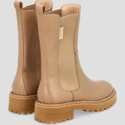 Femme Liu-Jo Chelsea Boots en Cuir Onna beiges