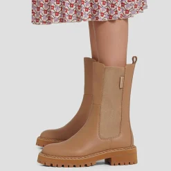 Femme Liu-Jo Chelsea Boots en Cuir Onna beiges