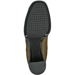 Femme Geox Chelsea Boots en Cuir Teulada olive/noir - Talon 9.5 cm