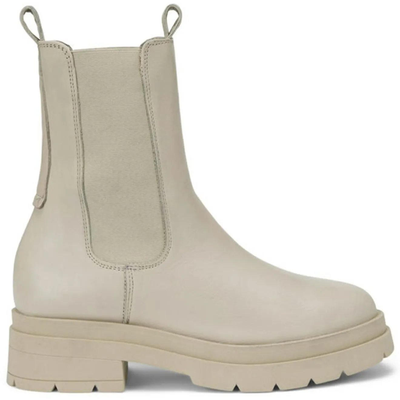 Femme Marc O'Polo Chelsea Boots en Cuir tige haute beiges