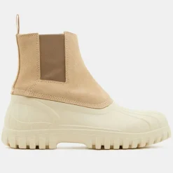 Hot Diemme Chelsea Boots en Velours de Cuir Balbi beiges