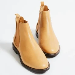 Discount Klom Chelsea Boots Jules en Cuir grainé cognac