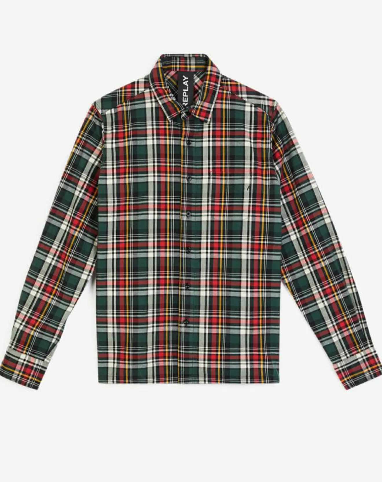 Homme Replay Chemise à carreaux rouge/vert