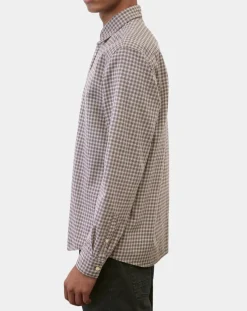 Homme Marc O'Polo Chemise 100% Coton Bio Regular Fit multicroix blanc/violet