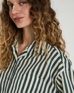 Clearance The Korner Chemise Emy bleu/crème