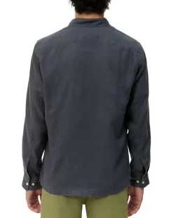 Homme Marc O'Polo Chemise 100% Lin manches longues Mao Sf bleu marine