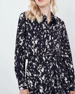 See u Soon Chemise Acacia tachetée noire