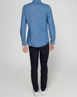 Homme North Sails Chemise ajustée chambray bleu denim