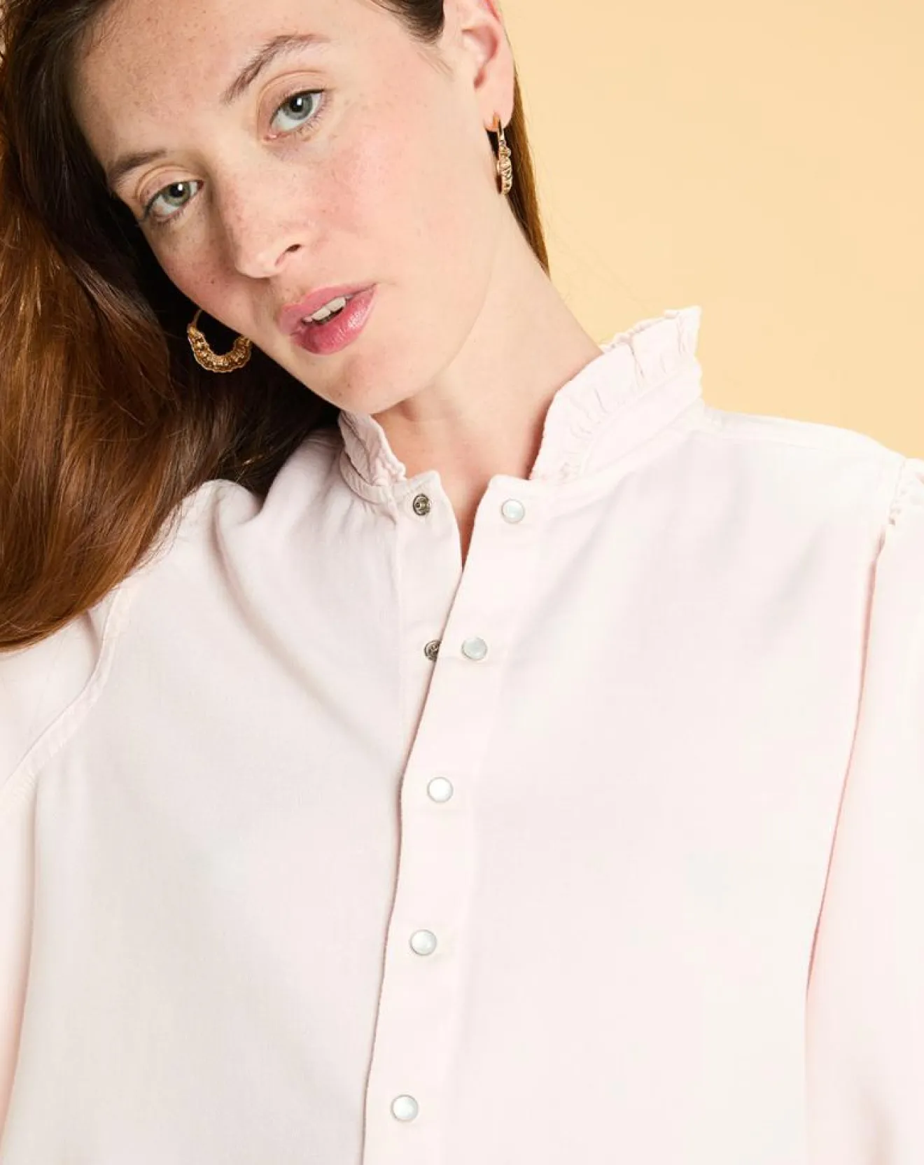 Femme Acquaverde Chemise Arielle rose pâle