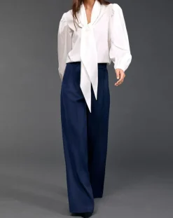 Femme Lauren Vidal Chemise Azami rayée blanche